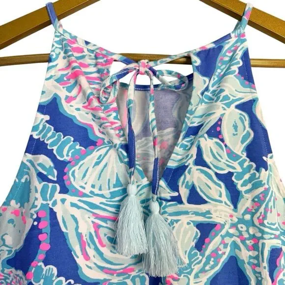 NWT Lilly Pulitzer Margot Tank Top Size S Blue Haven Pop Up Into The Deep Preppy - Picture 4 of 9